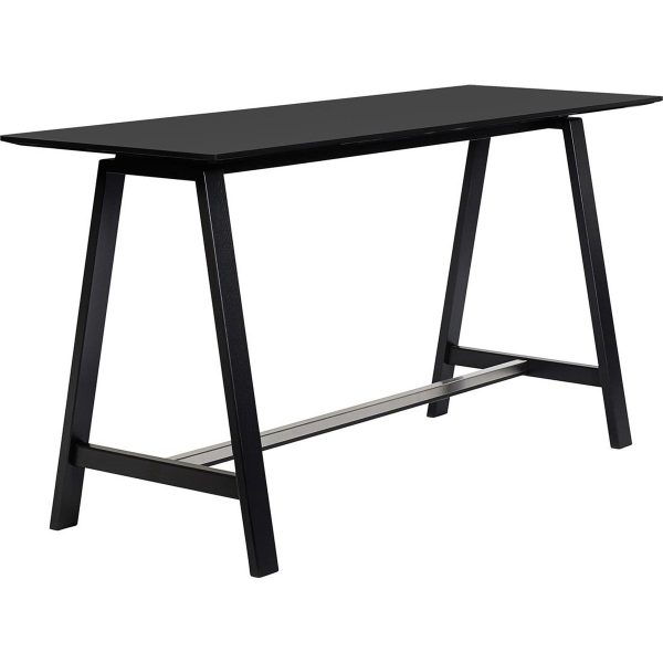 HT1 high table 216x75 cm, black table top