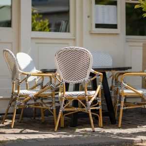 Magda - Café chair with armrests - Woven