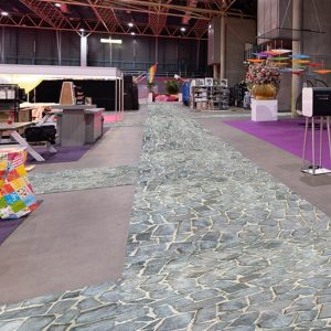 Exhibition carpet with print in needle felt - 2x50m