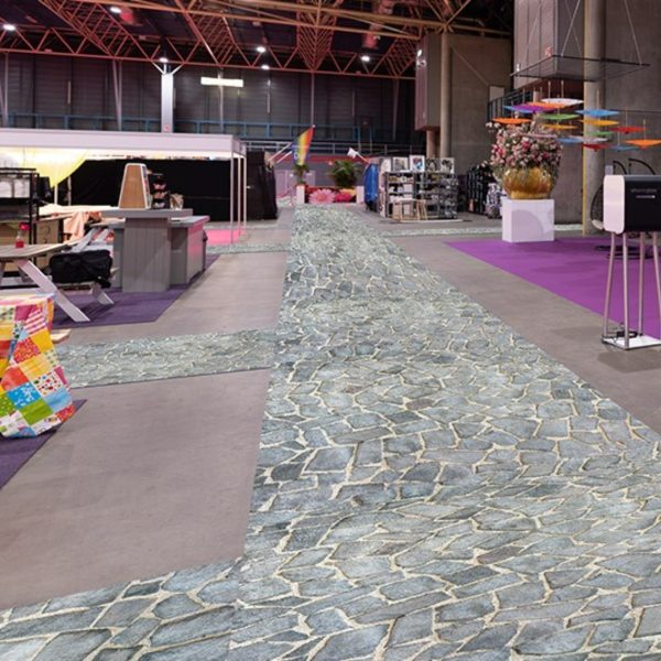 Exhibition carpet with print in needle felt - 2x50m