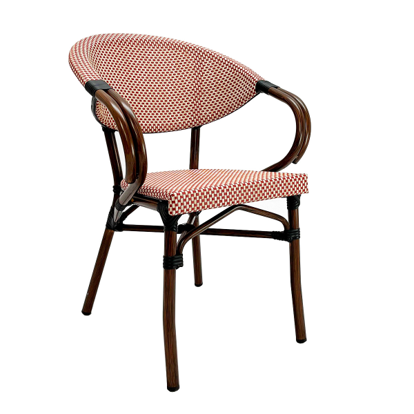 Paris 6 - Café chair with armrests - Textylene