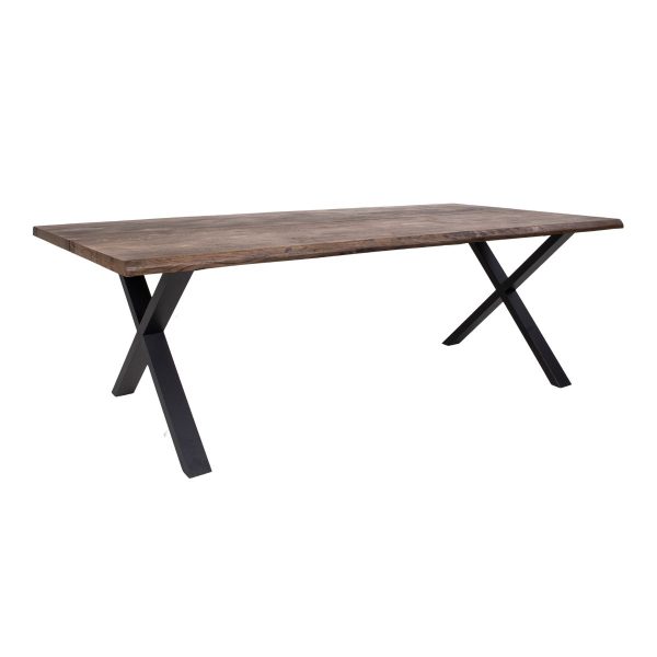 Toulon Restaurant table smoked oiled oak, wavy edge