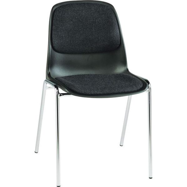 BERTRAM stacking chair with cushion
