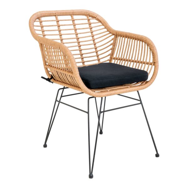 Trieste chair with black cushion